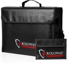 Large (17 X 12 X 5.8 Inches) Fireproof Bag, Water Resistant Fireproof Document B