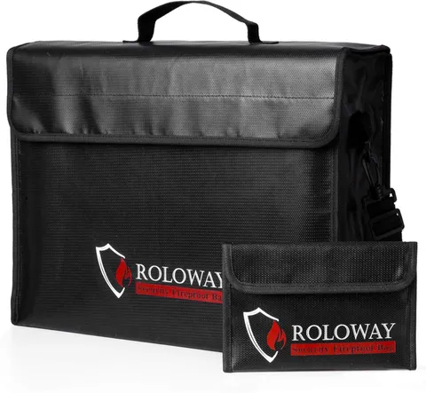 Large (17 X 12 X 5.8 Inches) Fireproof Bag, Water Resistant Fireproof Document B