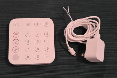 Ring Home Security Alarm Keypad 5AT2S7 Wireless Z-Wave + Power Adapter