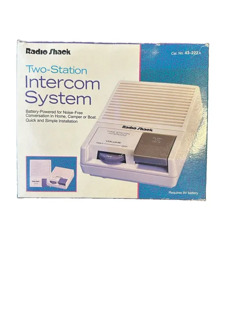 Vintage 1995 Radio Shack 2-Station Intercom System 43-222A Wired New in Box
