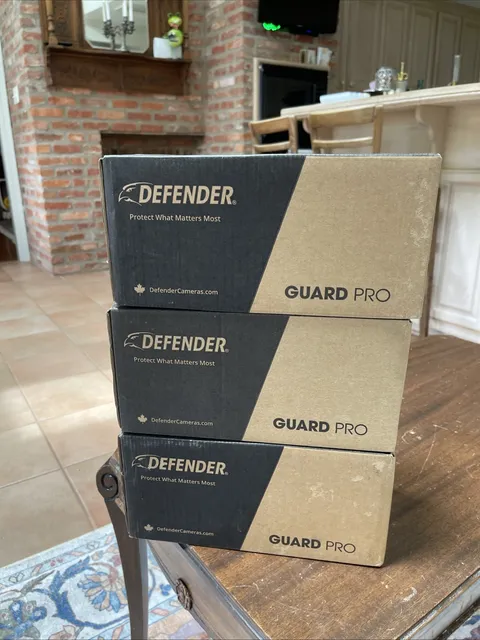 Lot of 3 Sealed Defender Guard Pro IP4MCB1PRO White Security Camera Sealed