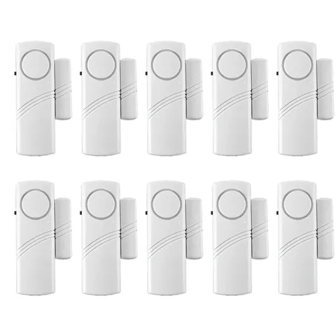 10 Pack Window & Door Alarm System - Home Security Sensors for Kids Safety, B...