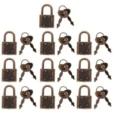 10PCS Antique Lock for Cabinet Chinese Padlock Decorative Padlocks Vitnage Locks