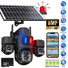 Outdoor Solar Security Camera System WiFi 2-Way Audio Night Vision Surveillance