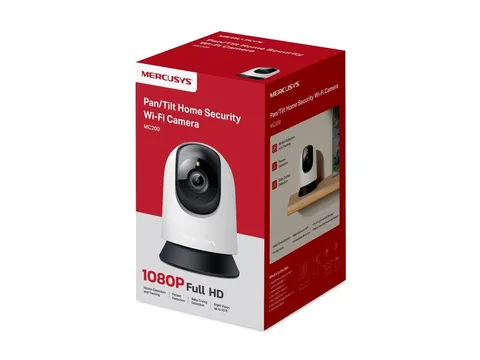 Mercusys MC200 Pan/Tilt Home Security Wi-Fi Camera Network Camera