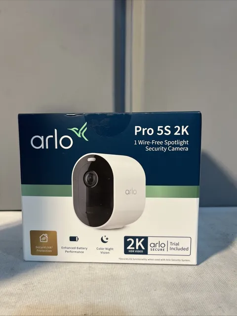 ¥Arlo Pro 5S 2K Indoor/Outdoor Wire-Free Spotlight Security Camera - Sealed