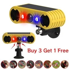 Solar Outdoor Motion Sensor Alarm 2*130db Ultrasonic Siren Motion Detector Alarm
