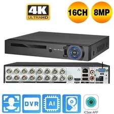 DIGITAL DVR 16 Channel 4K H.265+ 8MP DVR (NO HDD) for Security BNC System