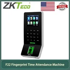ZKTeco F22 Time Clocks Employees Fingerprint Attendance Machine No Monthly Fee