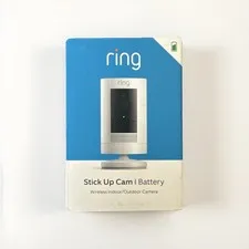 New - Ring Stick Up Security Cam (3rd Gen) Indoor/Outdoor Wireless HD |  White