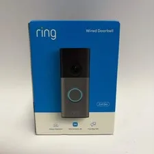 New Ring Wired Video Doorbell Smart Doorbell Black