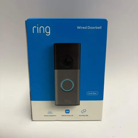 New Ring Wired Video Doorbell Smart Doorbell Black