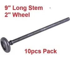 Garage Door Rollers 2" Wheel 9" Long Stem 10 Ball Bearing 12' Door (10pcs)