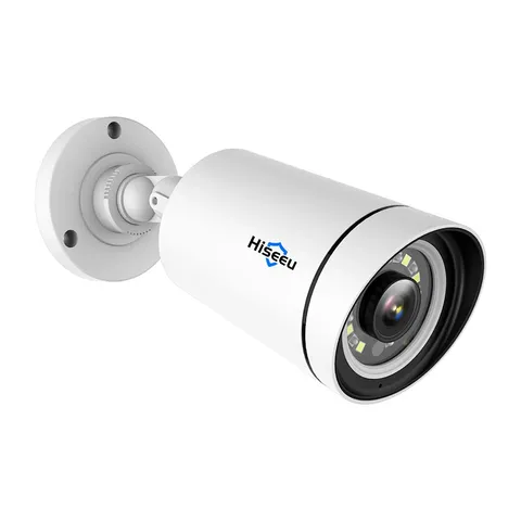 Hiseeu 4K 8MP POE IP Camera Outdoor Color Night Vision 2-Way Audio ONVIF