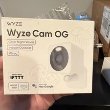 Wyze Cam OG 1080p Wired/Wi‑Fi Indoor/Outdoor White Cam, Color Night Vision