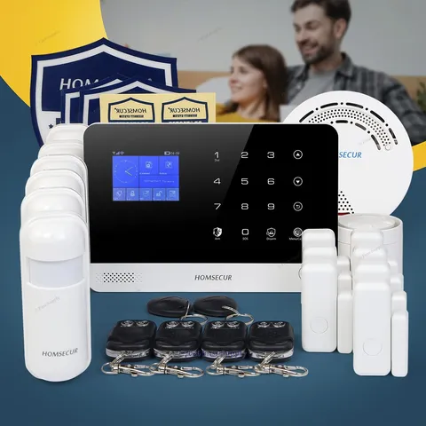 HOMSECUR Wireless WIFI 4G GSM LCD Home Security Alarm System