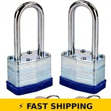 SEPOX 2PCS Heavy Duty Keyed Alike Padlock Set - 2-3/8" Shackle