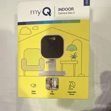 MyQ Smart Indoor Home Security Camera Gen 2 White Model