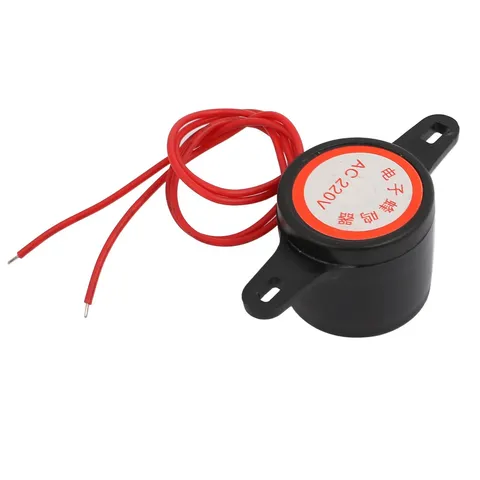 2 AC WIRE 220V Industrial Beep Signal Electronic Buzzer Black