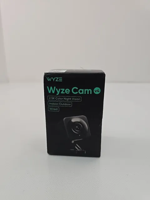 Wyze Cam v4 2.5K QHD Indoor/Outdoor WiFi Smart Security Camera Wired Black
