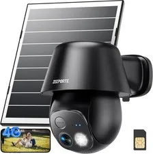 4G LTE Cellular Solar Security Cameras Wireless Outdoor, No WiFi Ultra Solar Pan