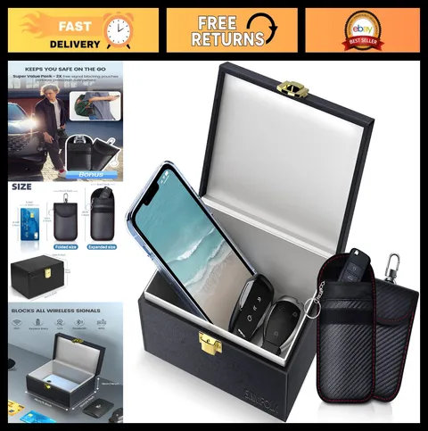 Faraday Box & Bags for Car Keys | Signal Blocking Keyless Entry Safe Protector
