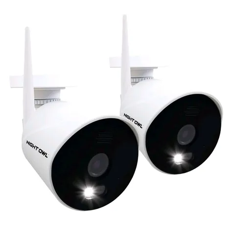 NIGHT OWL 1080p HD Wi-Fi IP 2-PACK CAMERA W/LIGHTS & 2-WAY AUDIO NEW OPEN BOX