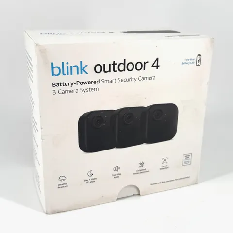 Blink Outdoor 4 1080p Wi-Fi Outdoor 3-Camera Security System - Black