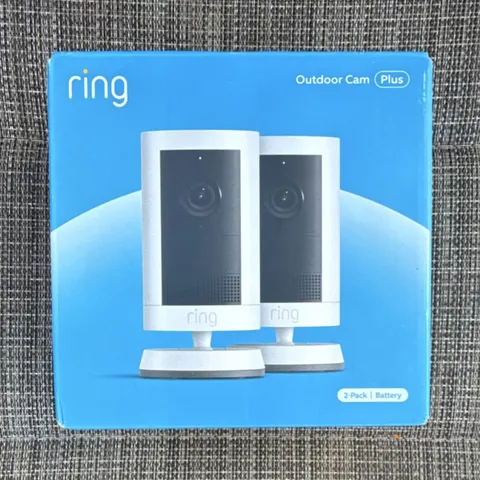 Ring Outdoor Cam Plus 2-Pack Battery Wi-Fi 2K IP/Network White Outdoor/Indoor