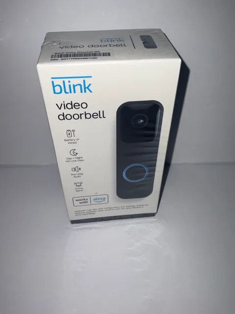 Blink Battery or Wired - Smart Wi-Fi HD Video Doorbell Camera in Black New