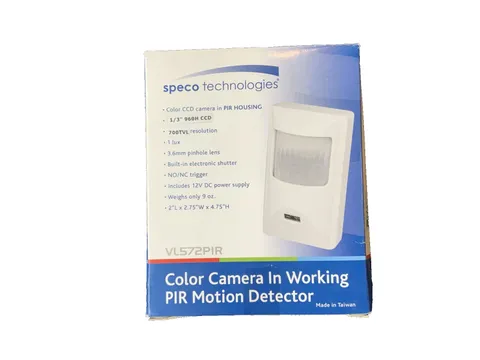 Speco VL572PIR Color CCTV Camera PIR Motion Detector 3.6mm Lens 12V Security