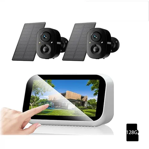 4MP Solar Battery Powered Wireless Security Camera System WiFi IP Outdoor Home