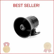 QWORK Electric Siren Horn, DC 12V Security Loud Wired Alarm Siren for Home Alarm