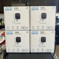 Blink Mini Indoor Plug-In Live HD Smart Security Camera (New in Box) - Lot Of 4