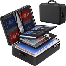 5200°F Fireproof Document Bag W/ Lock Upgraded Heat Insulated Fireproof Box 8