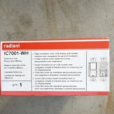 Legrand radiant Selective Call LCD Display Room Unit White IC7001-WH