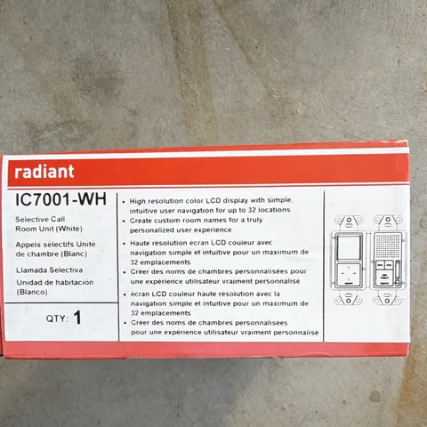 Legrand radiant Selective Call LCD Display Room Unit White IC7001-WH