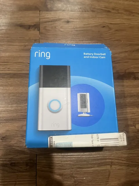 Ring Starter Set with Battery Doorbell and Indoor Cam Camera 2nd Gen 
