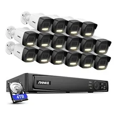 ANNKE 12MP 8CH 16CH NVR 3K Audio POE Security Camera System AI Color Night IP67