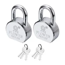 2Pcs 96 x 65 mm Heavy Duty Lock Alloy Steel High Security Padlock with 6 Keys