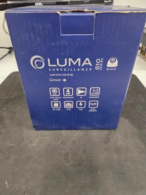 Luma LUM-510-TUR-IP-BL Turret IP Outdoor Camera W/ Mounting Hardware and Cables