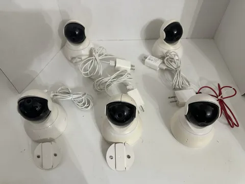 Set of 5 Yi Dome Cameras, 2 Way Audio, Infrared Night Vision- Read Description