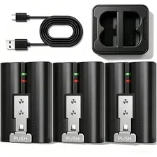 3-Pack Ring Battery 6040mAh Replacement for Ring-Video Doorbell 2/3/4/3 Plus,...
