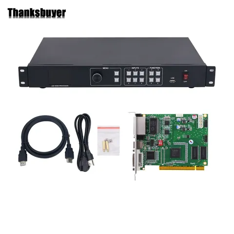 TS802D + AMS-MVP300 Linsn LED Control Card & LED Video Processor f/ Video Wall