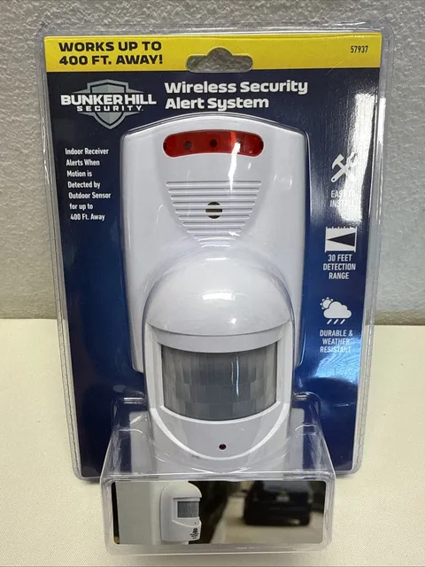 Bunker Hill Wireless Security Outdoor Sensor Alert System Chimes Indoor Receiver