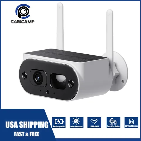 4MP Solar Battery Power Security Camera 2K WiFi Wireless Outdoor Cams System