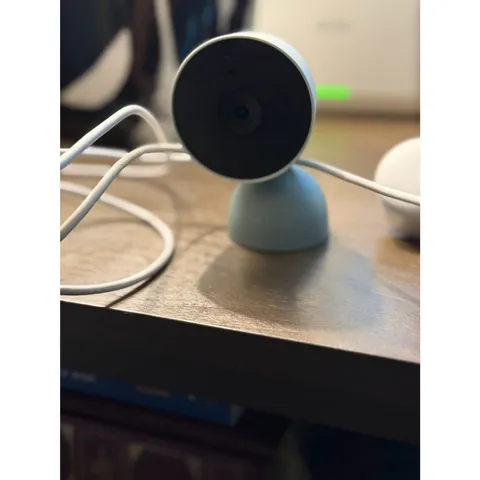 Google Nest Cam Wired Indoor Security Camera Snow GA01998-US OEM Stand & Cable