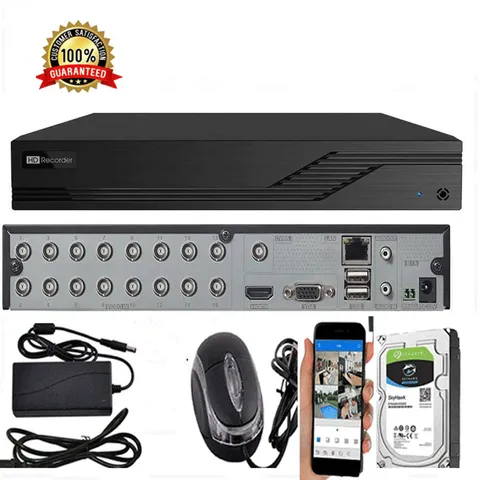 16CH Hybrid 4 in 1 DVR Digital Video Recorder H.265 HDCVI/AHD/TVI/CVBS