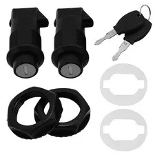 Motorcycle Hard Saddlebag Lock 2 Keys Set Black for Saddlebag Security