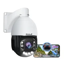 4K 8MP PoE PTZ Security Camera Outdoor, 20X Optical Zoom/200X Hybrid Zoom, 36...
